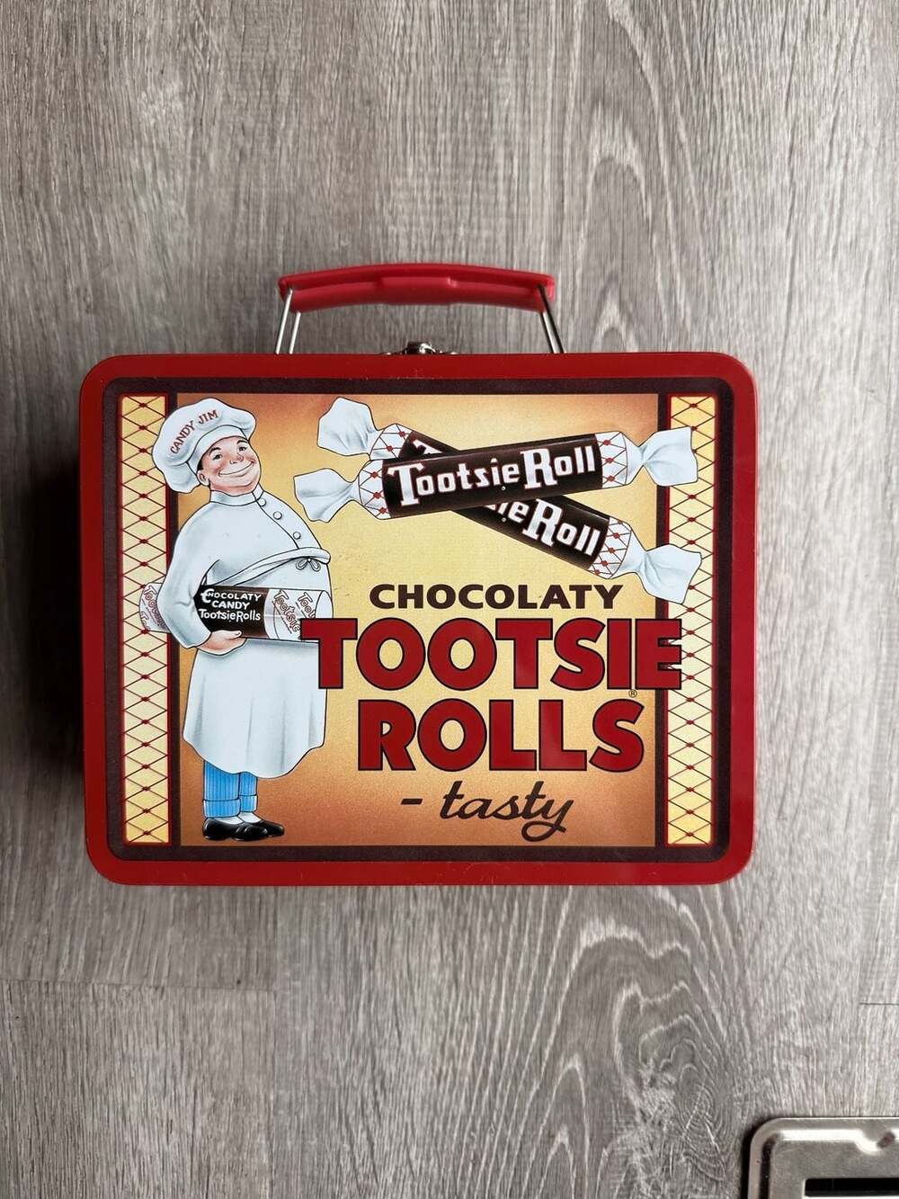 Vintage 1997 Tootsie Rolls Chocolaty Tasty Collectible Metal Lunch Box Series #2